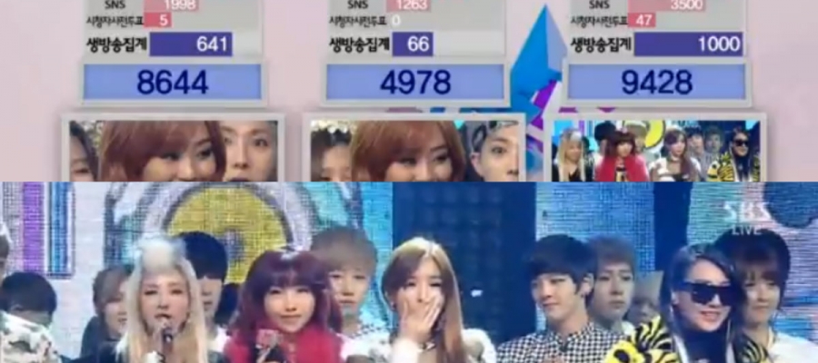 2NE1 одержали победу в последнем  “Inkigayo” 12.08.13