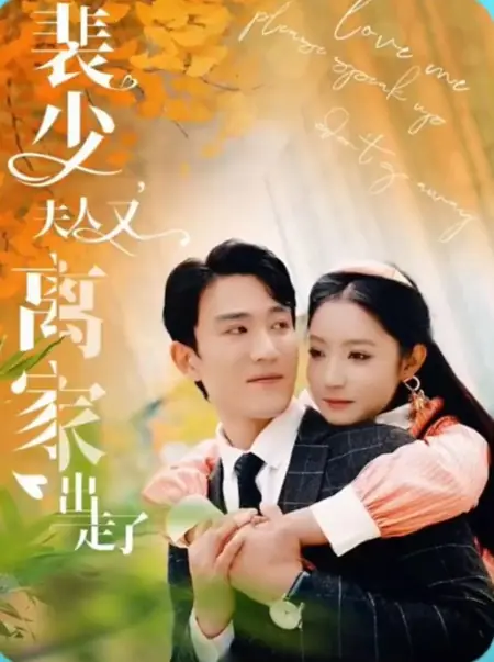 Дорама Господин Пэй, ваша жена снова сбежала из дома / Pei Shao, Fu Ren You Li Jia Chu Zou Le /  裴少，夫人又离家出走了