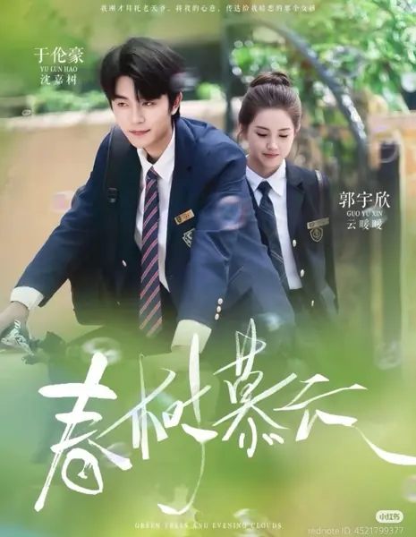 Зелёные деревья и вечерние облака / Green Trees and Evening Clouds /  春树慕云